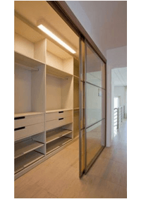 Линейная гардеробная комната с дверями купе Кемерово