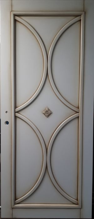Межкомнатная дверь в профиле массив (эмаль с патиной) Кемерово